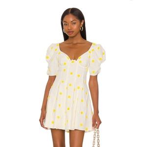 For love and Lemons Claude Mini Dress in White
